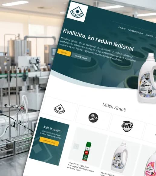 Kvadro: e-veikals, savienots ar A.V.S ERP